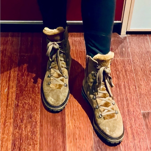 Dirndl and Bua warm faux fur suede snow boots. 39 - Picture 4 of 8